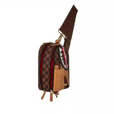 Sprayground Shark Logo Brown