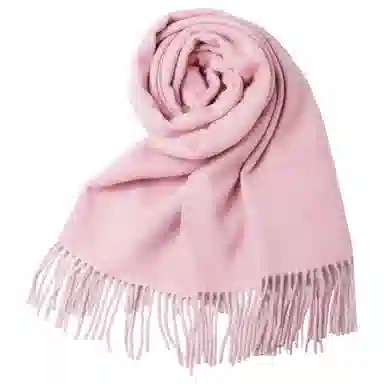 红豆 高级优雅保暖舒适简约经典 混纺 绒线围巾 男女同款情侣款