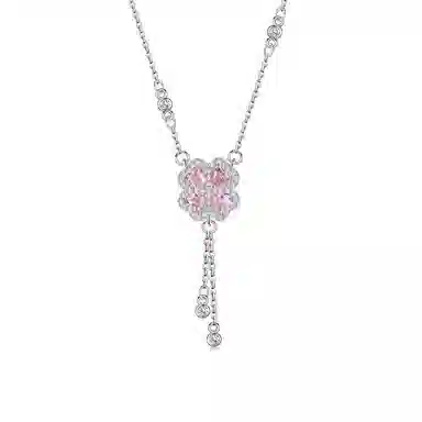 【S925银 甜心四叶草】 七七银饰  心动浪漫简约可爱 时尚气质精致奢华优雅设计 轻奢闪耀轻盈百搭小众高级感 纯银 项链 女款