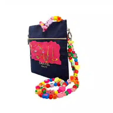 CHANEL Custom Makeup Bag Dopamine Building Blocks Chain