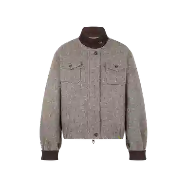 美洋 花栗绵羊毛宽松羽绒服 女款