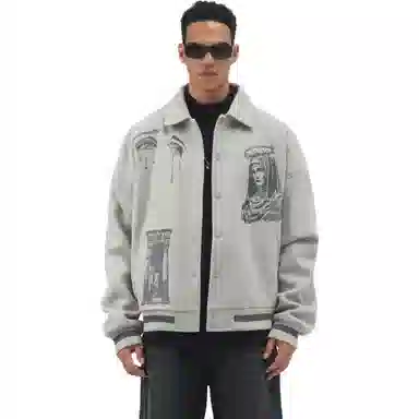 BD.POWER UP+ 680G Wool Baseball Jacket