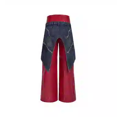 START EXCEED END Wide Leg Leather Pants