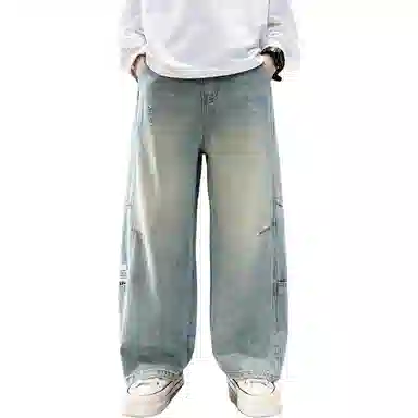 黑恐龙牛仔裤 休闲时尚宽松