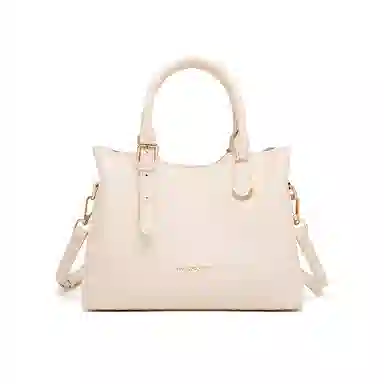 红蜻蜓 礼盒装高级感优雅气质丝巾潮流时尚百搭简约休闲实用通勤单肩包周年生日托特包 牛剖层皮革 手提包 常规 女款 黑色/米白色