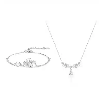 【纯银999 | 四叶草】 凤祥囍事 老凤祥 优雅浪漫温柔小众设计简约学生日常高级感经典百搭通勤浪漫约会可调节 足银 手链 女款