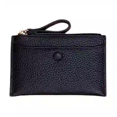 掐尖 纯色薄款钱夹真皮证件包多功能收纳包多卡位卡包 头层牛皮 零钱包 男女同款情侣款