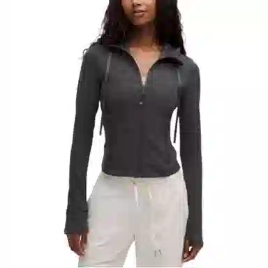 lululemon Hooded Zip Jacket Khaki