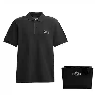 COACH SS24 Carriage Polo Shirt Black