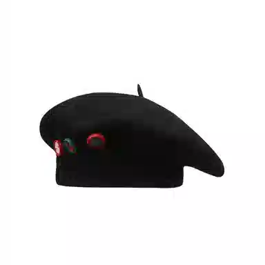 钓鱼熊 氛围感保暖画家艺保暖日系百搭显脸小 羊毛 贝雷帽 男女同款情侣款