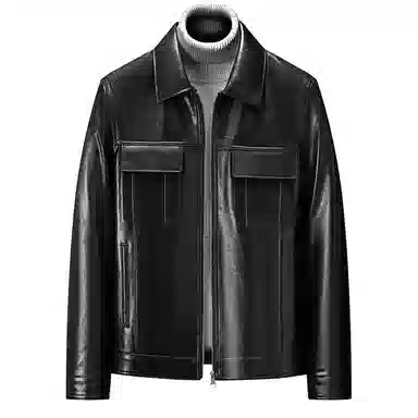 袋鼠 轻奢简约商务轻熟风舒适阔挺亲肤时尚都市通勤优雅气质真皮羊皮纯色换季保暖耐磨皮衣 男女同款