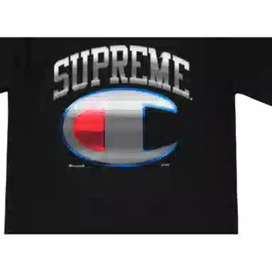 Supreme x Champion SS19 Black Tee