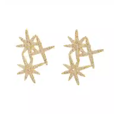 尚先生 简约时尚满天星气质高级感轻奢纯银防过敏百搭 合金 耳钉 女款