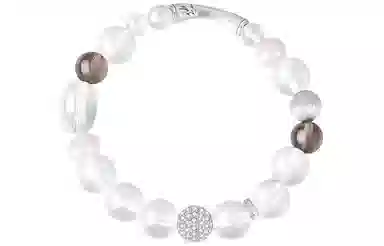 石头记 凝露手饰多 清透氛围感白月光 优雅高级感  招财纳福转运旺事业#好运天然 白水晶 手串 女款