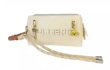 Burberry Custom Makeup Bag Beige Canvas