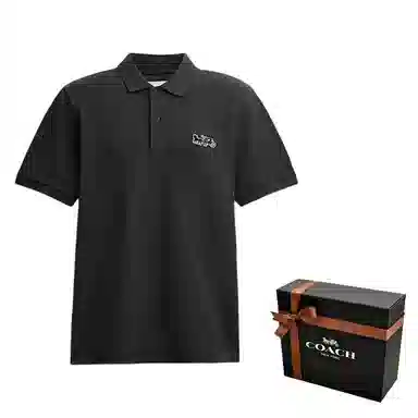 COACH SS24 Carriage Polo Shirt Black