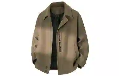 大卫贝肯 轻熟风韩系简约翻领毛呢茄克外套厚款潮流宽松休闲学院风百搭舒适呢子大衣 男女同款