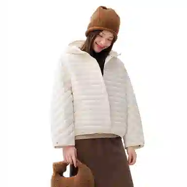 鸭鸭 轻盈保暖简约设计舒适面料百搭时尚休闲纯色羽绒服 女款