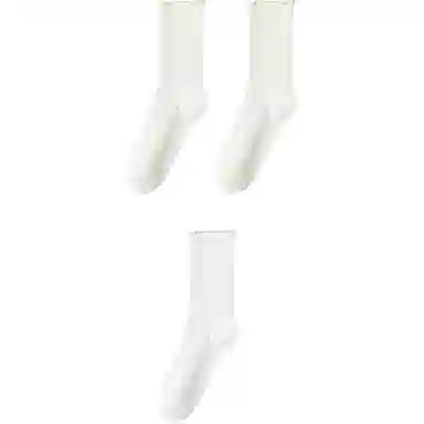 妮轻 纯棉抗菌纯色简约中筒袜 女款