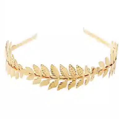 零界 高级简约发饰 复古巴洛克风金色树叶 韩式优雅宴会舞台 摄影道具 合金 发箍 男女同款情侣款