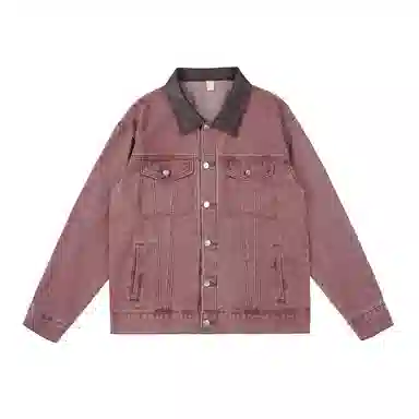 美式复古水洗翻领潮流情侣夹克 高街痞帅休闲百搭牛仔外套 男款