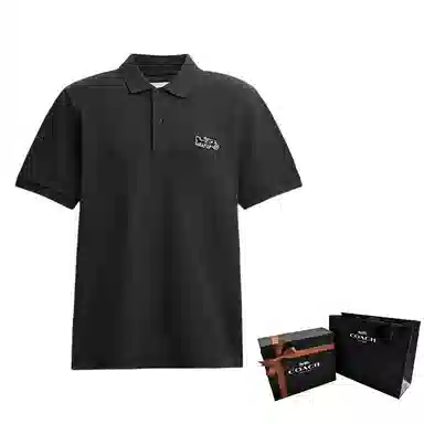 COACH SS24 Carriage Polo Shirt Black