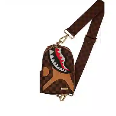Sprayground Shark Logo Brown