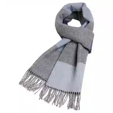 红豆 轻盈独特柔软时尚保暖格子 混纺 绒线围巾 男款