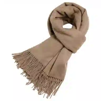 红豆 简约经典纯色优雅保暖百搭 混纺 绒线围巾 男女同款情侣款