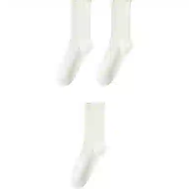 妮轻 纯棉抗菌纯色简约中筒袜 女款