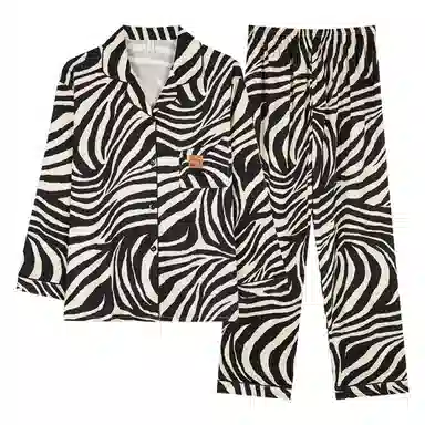 莫代尔 春秋季宽松显瘦个性舒适柔软亲肤细腻时尚百搭长袖长裤家居服可外穿睡衣套装 女款