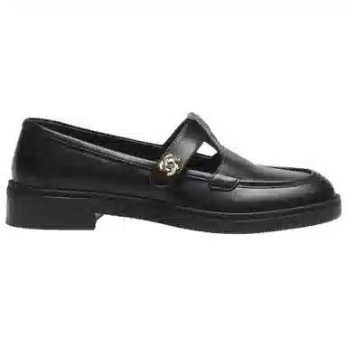 CHANEL 25K Mary Jane Flat Black