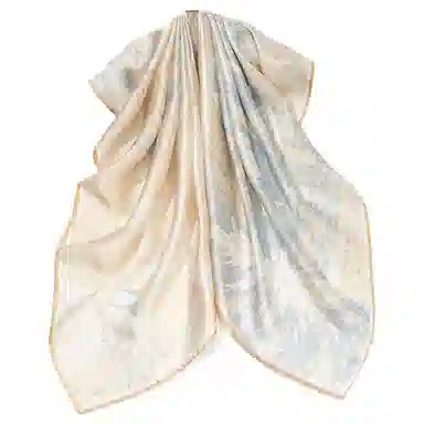 一米画纱 婉约江南中式真丝大方巾时尚印花舒适独特图案优雅百搭 桑蚕丝 丝巾 女款