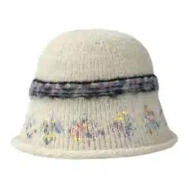 艾佳微 费尔岛风提花针织秋冬季显脸小套头帽百搭 腈纶 绒线帽 男女同款情侣款