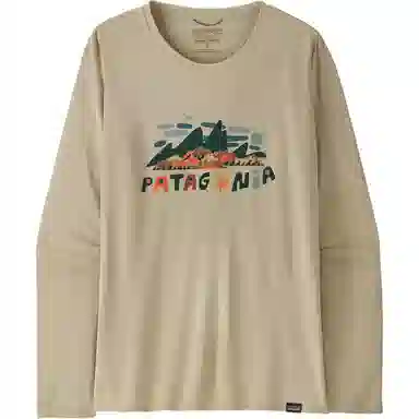 patagonia Women's Long-Sleeved Capilene Cool Daily Graphic Shirt C1logo T