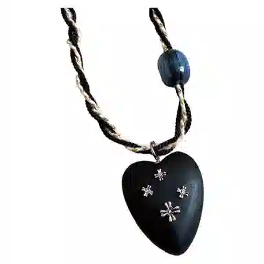 尚先生 轻奢复古木质大爱心十字架气质独特个性时尚颈链锁骨链#好运 树脂 项链 女款