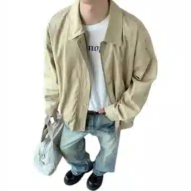 【经典工装风机车飞行员】布客行 做旧水洗皮质感低调奢华永恒绅士设计摇滚叛逆亲肤柔软面料挺括有型赛博朋克风格夹克 男女同款
