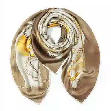 一米画纱 婉约江南中式真丝大方巾时尚印花舒适独特图案优雅百搭 桑蚕丝 丝巾 女款