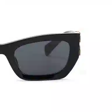 Miu Miu Letter Engraved Acetate Sunglasses Black