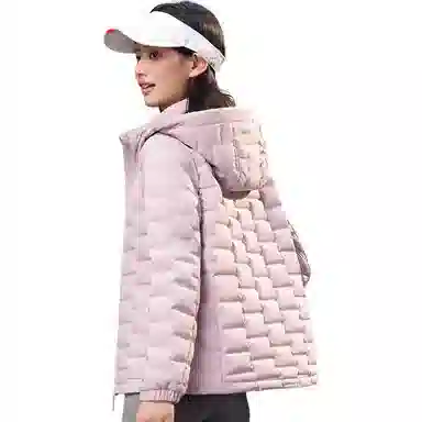 鸭鸭 秋冬休闲百搭短款连帽舒适保暖外套羽绒服 女款