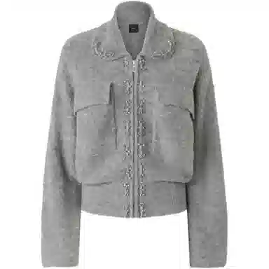 PINKO Pearl Collar Zip Jacket