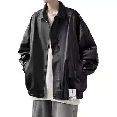 布客行 高街复古简约纯色设计硬汉霸气有型防风防水翻领休闲宽松百搭潮流新潮前卫风格夹克 男女同款