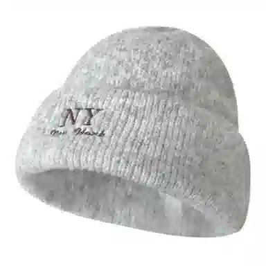 艾佳微 韩系氛围感大头围显脸小保暖护耳防寒 腈纶 绒线帽 男女同款情侣款