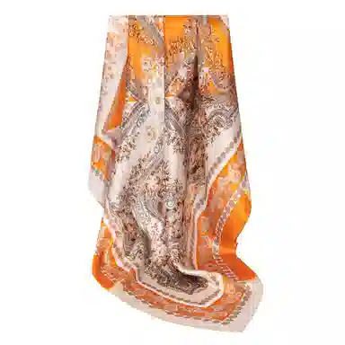 一米画纱 婉约江南中式真丝大方巾时尚印花舒适独特图案优雅百搭 桑蚕丝 丝巾 女款