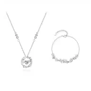 【纯银999 | 羽你相伴】 凤祥囍事 老凤祥 小众设计经典百搭高级感学生日常简约精致轻奢通勤约会温柔气质可调节锁骨链 足银 项链 女款