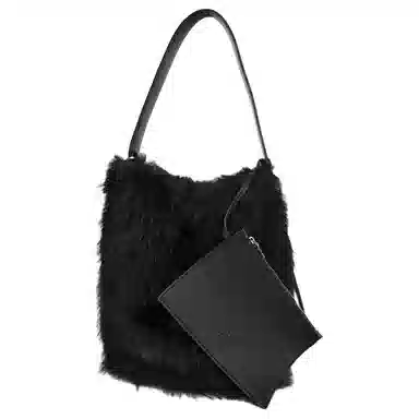 ZARA Metal Detail Bucket Bag Black