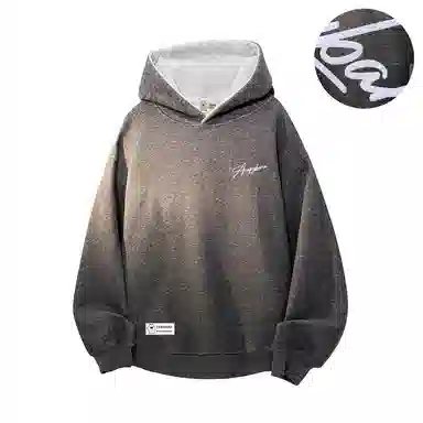 【可拆卸DIY徽章】卡皮巴拉小黄豚 双面撞色植绒签字体美式重磅显瘦慵懒风上衣高街潮牌校园风情侣百搭宽松休闲春秋连帽卫衣 男女同款