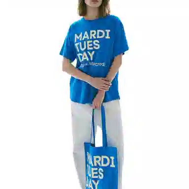 MARDI MERCREDI TSHIRT DU MARDI_BLUE CREAM FW25T