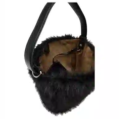 ZARA Metal Detail Bucket Bag Black