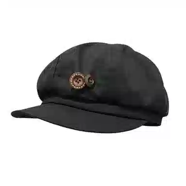 浪莎 韩系田园风纽扣八角云朵 薄款大头围出街美拍显脸小 棉 贝雷帽 女款